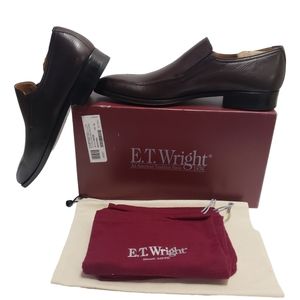 E.T. Wright Men's Brown Oxford Derby Leather Shoes 13